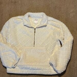 Cozy White Fleece Pullover
